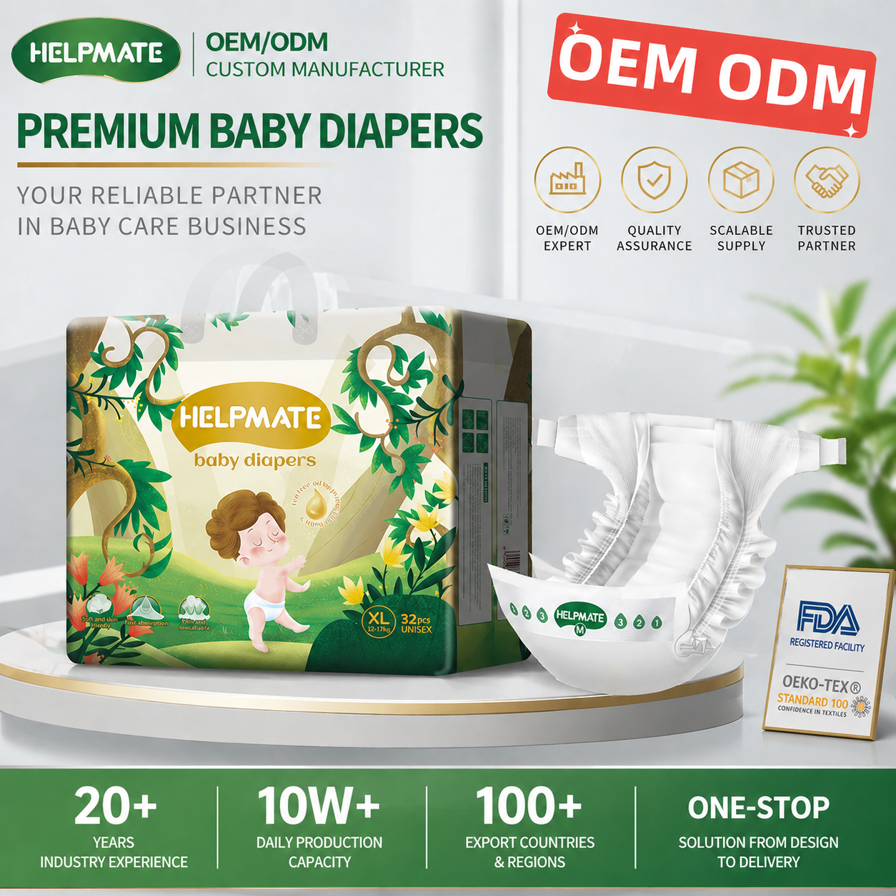 Großhandel OEM A Grade Pull Up Helpmate Helprosible Baby Windeln Windeln